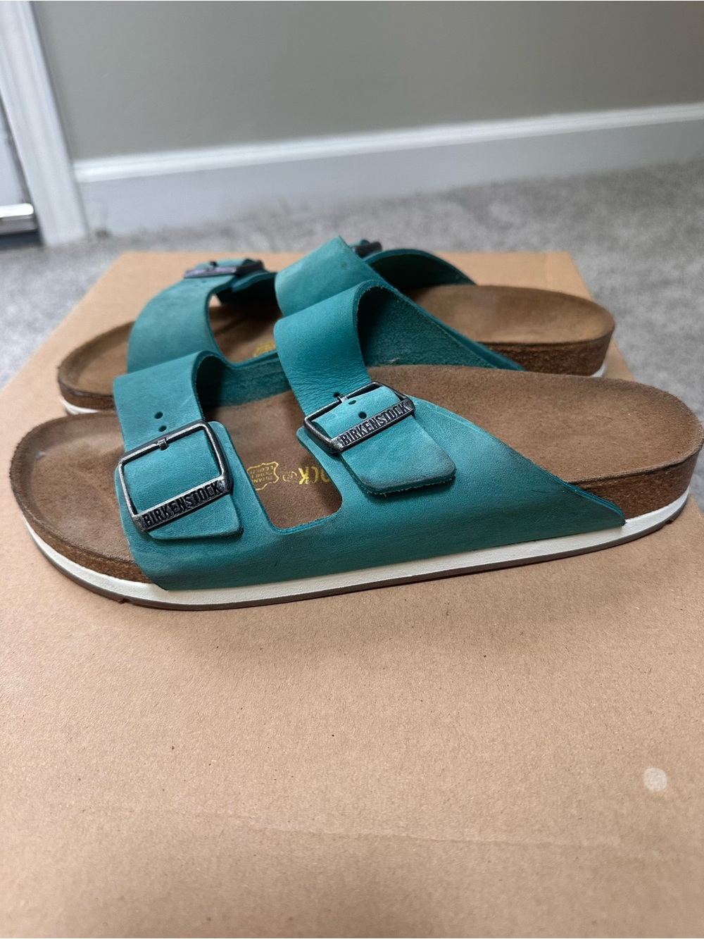 Birkenstock Sport Oiled Teal Leather